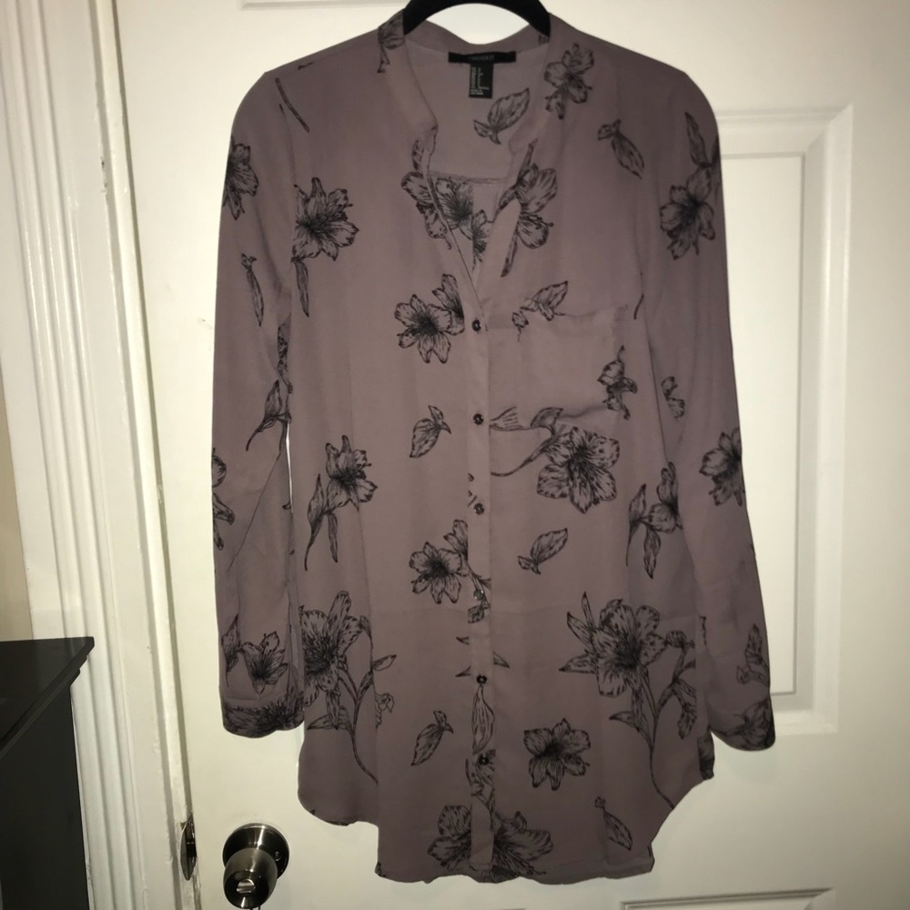 Floral button up blouse